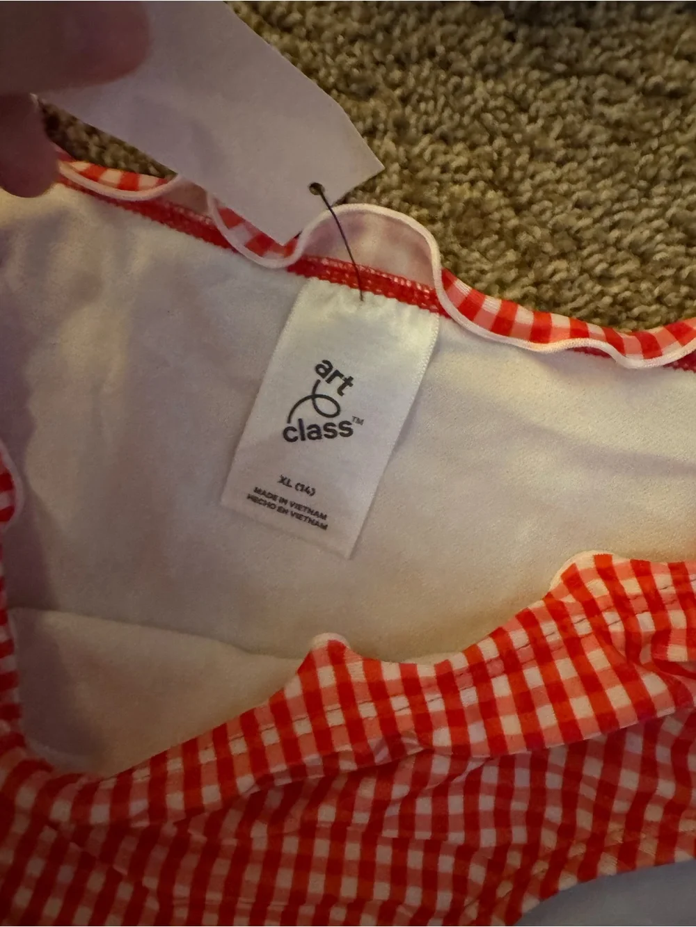 New girls art class two piece cherry swimsuit size girls L